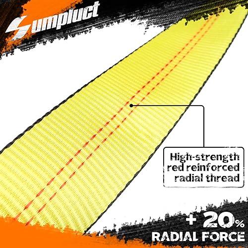 Miniatura 7 de Correa de remolque de recuperación de 3 pulgadas x 20 pies, resistente, 30,000 libras, resistencia a la rotura, uso para cuerda de remolque de