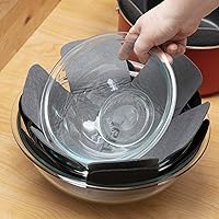 Vista 5 de T-fal Premium Pot, Pan Cookware Protectors (6-Pack) for Stacking & Kitchen Organization, 14", 16" 18" Black and Gray