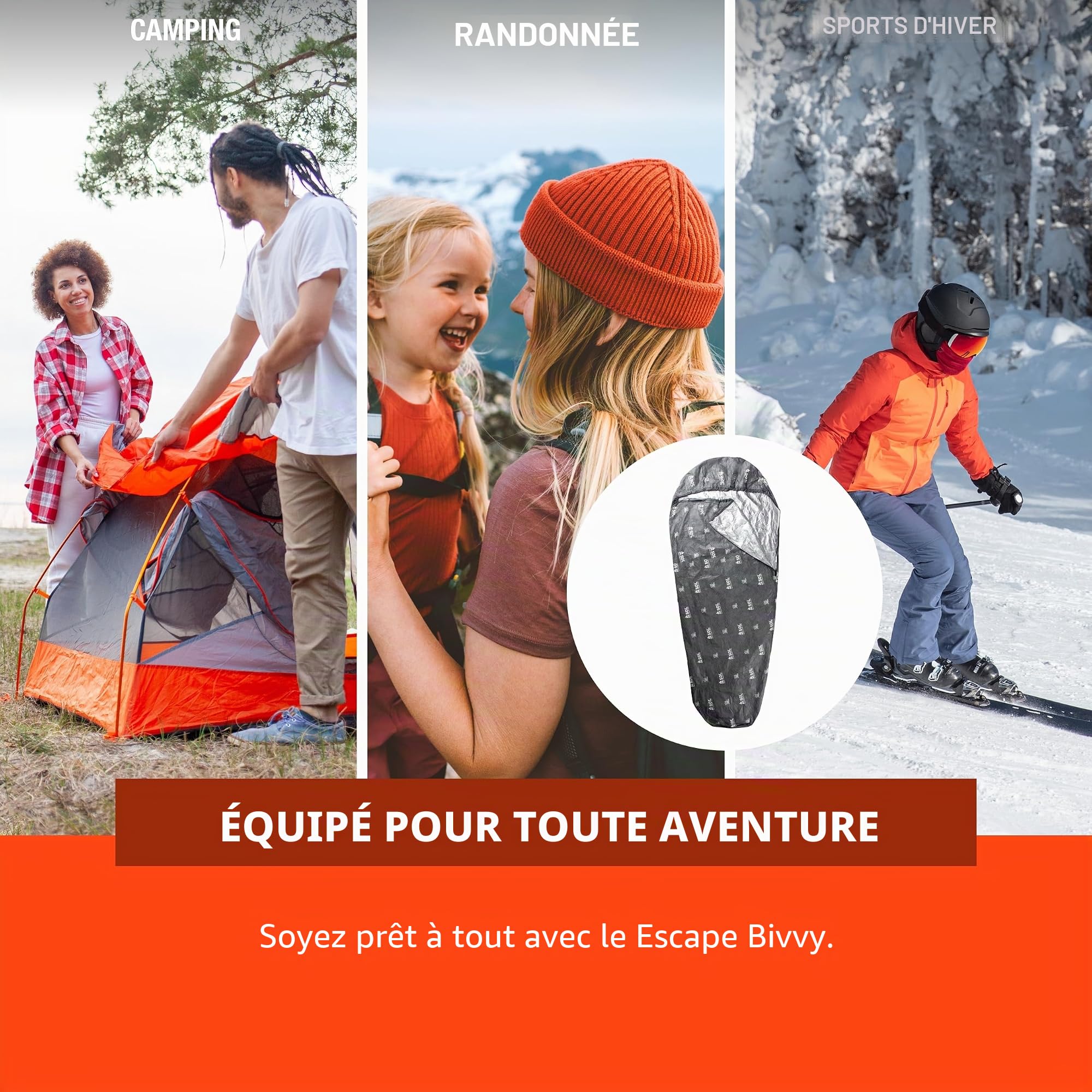 Sol Escape Bivouac XL avec Capuche Orange