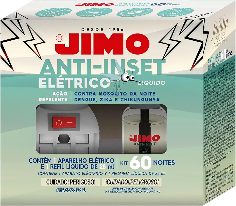 Jimo Anti-Inset Elétrico Kit 60 Noites