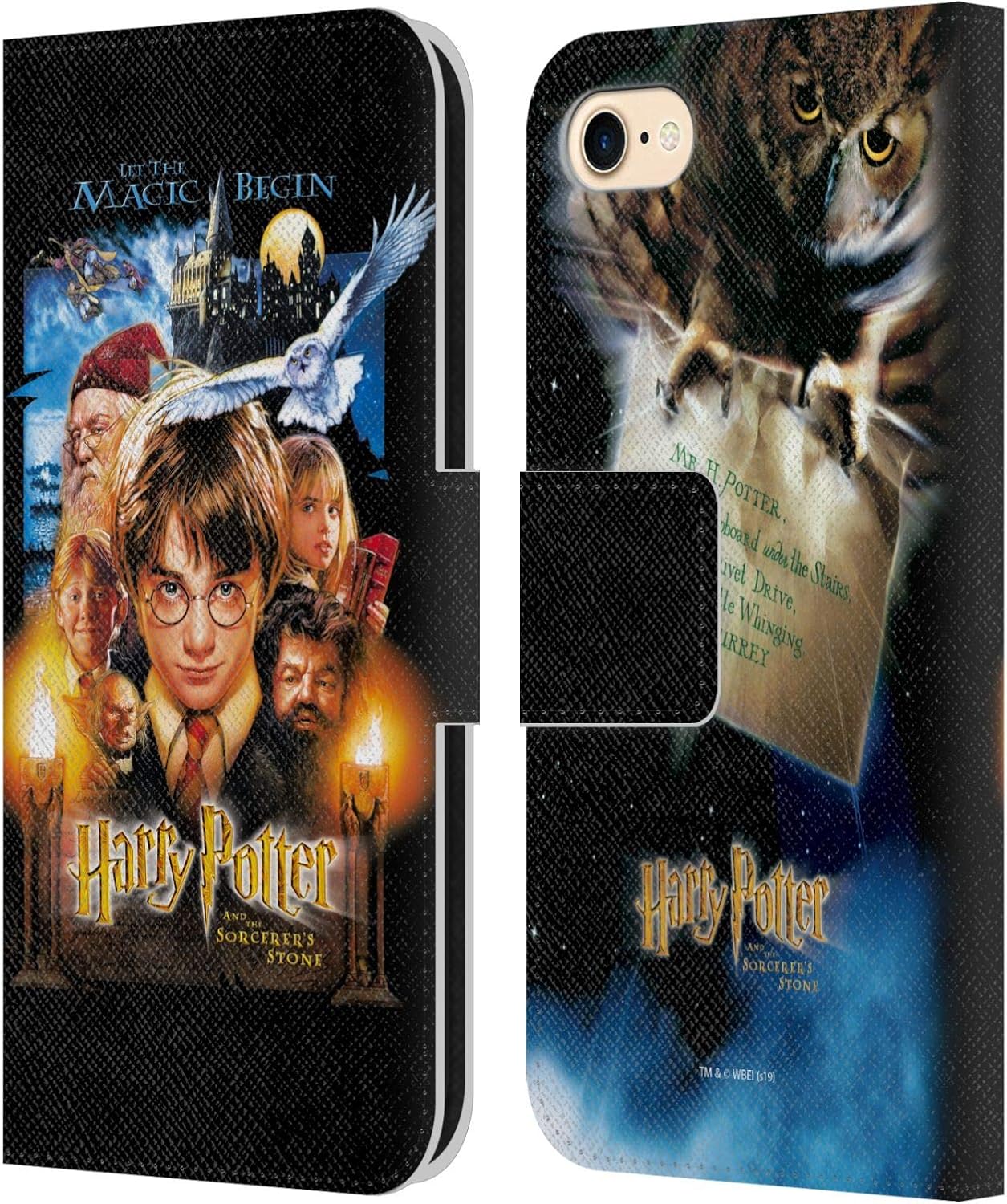 Head Case Designs Officially Licensed Harry Potter Poster 1 Sorcerer's Stone II Leather Wallet Case Compatible with Apple iPhone 7/8 / SE 2020 & 2022