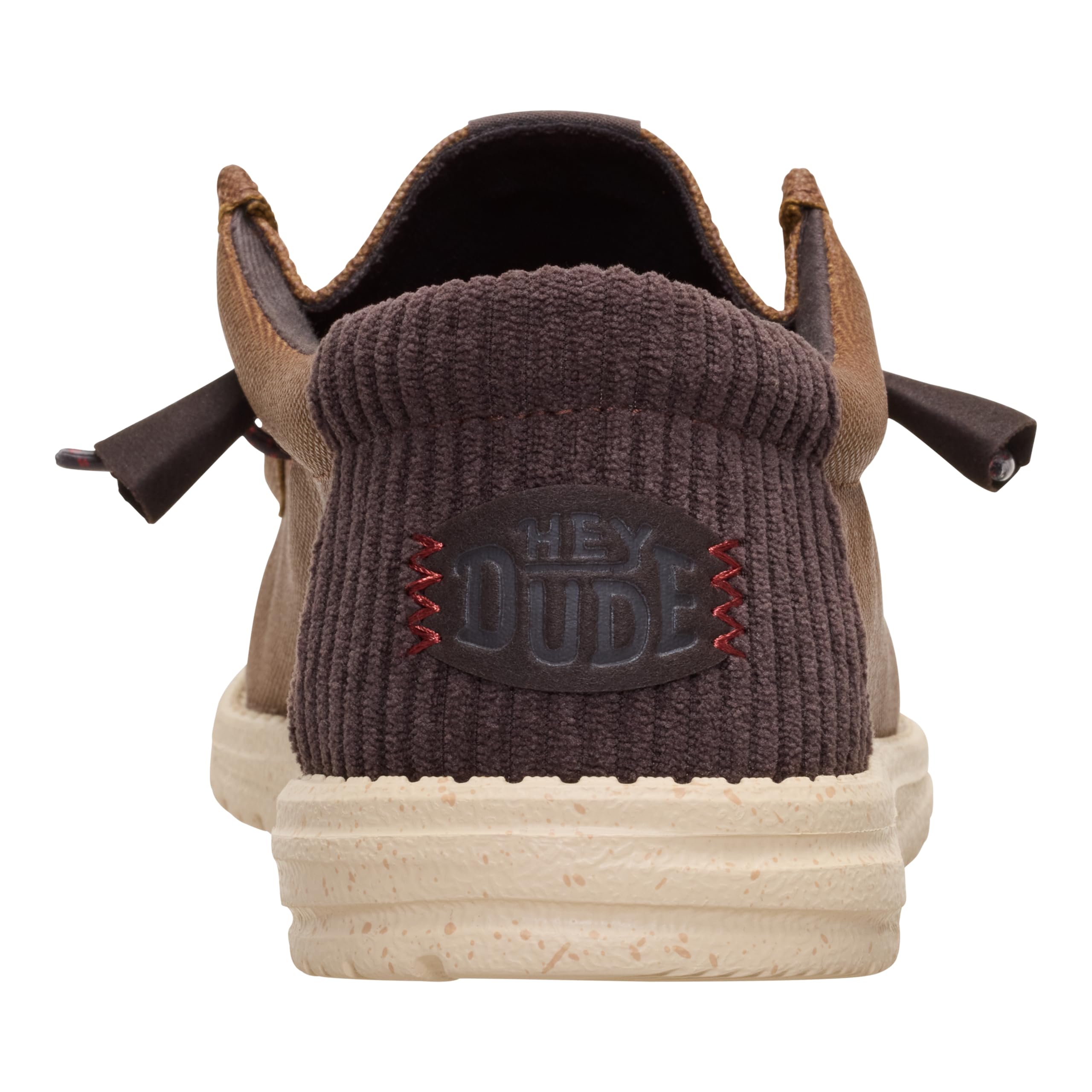 HEYDUDE - Wally Waxed Casual da Uomo - Scarpe Casual Slip-on - Stile Mocassino, Marrone, 45