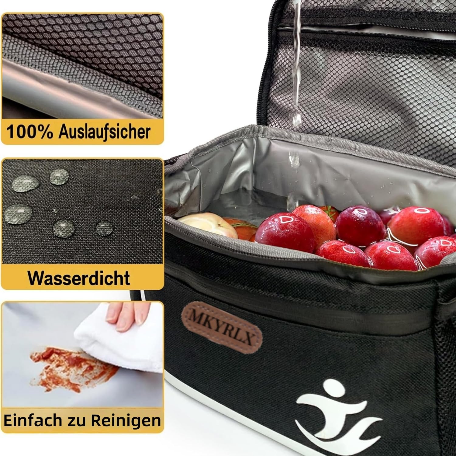 Bolsa Manillar Bicicleta, Bolsa Bicicleta Manillar Impermeable Para Ciclismo Con Pantalla Táctil, Bolsa Bicicleta para Manillar de Gran Capacidad con Correa para el Hombro, para MTB