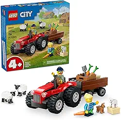 LEGO City Great Vehicles Trator de Fazenda Vermelho com Trailer e Ovelhas 60461