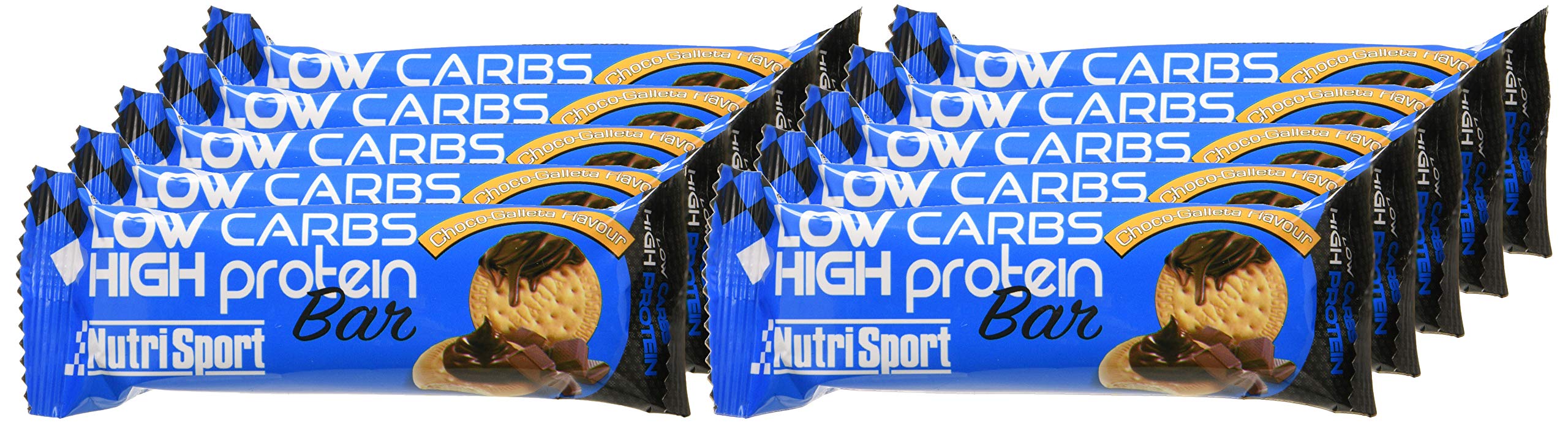 NUTRISPORT LOW CARBS HIGH PROTEIN choco-galleta – pratique à emporter dans un sac ou un cartable, en-cas pratique pour les journées actives et devient un allié fiable dans la routine de tous les jours