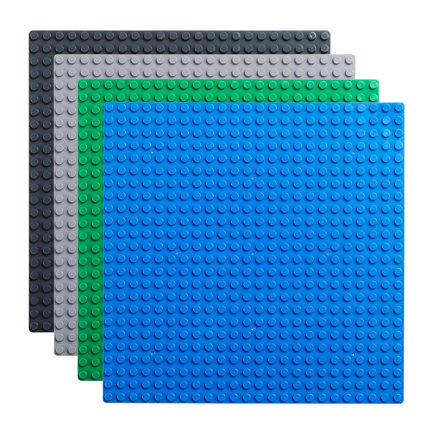 Sponsored Ad - Edu Toys Kids Base Plate Board 24 x 24 Dots/Pegs for Classic Building Blocks Bricks Compatible with All Brands Classic Blocks (Blue + Green + Light Grey + Dark Grey), Pack of 1