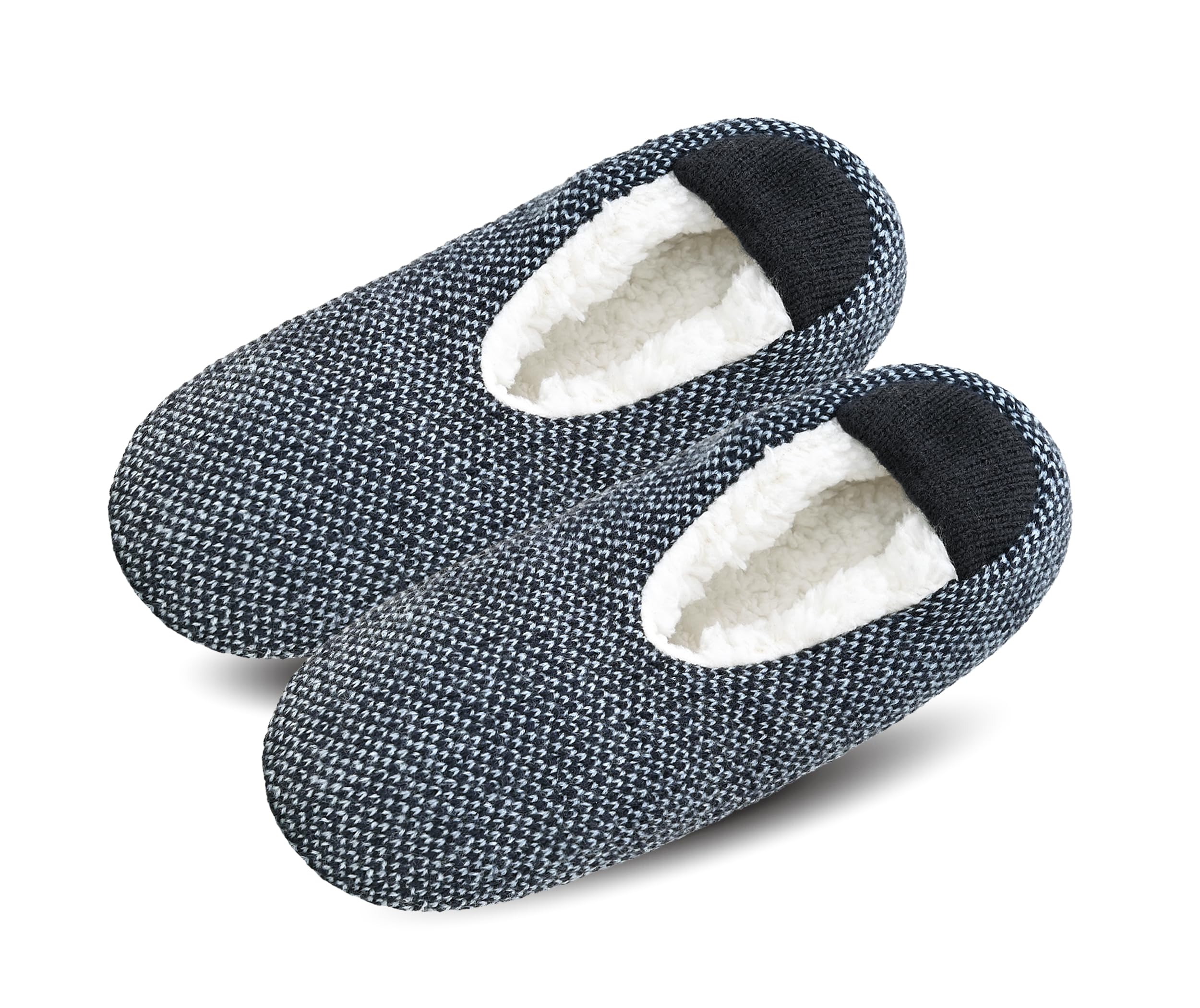 Men Fuzzy Slipper Socks Non-Slip Grippers Soft Sole House Slippers