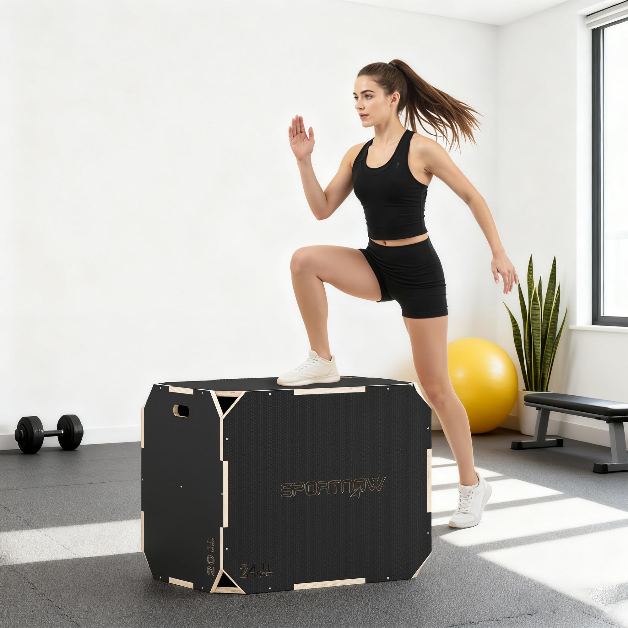 SPORTNOW Plyo Box - Cassetta per Saltare Step up jumpbox Unisex Adulto