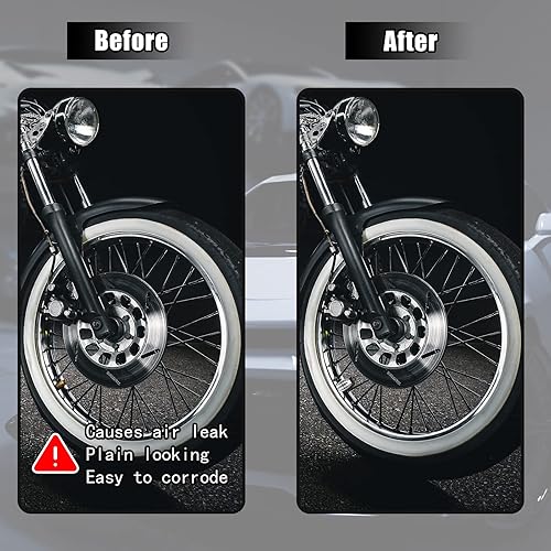 Miniatura 3 de AIEX 4 paquetes de tapas de vástago de válvula, cubiertas de aluminio resistentes para válvulas de neumáticos, a prueba de aire, para automóviles,