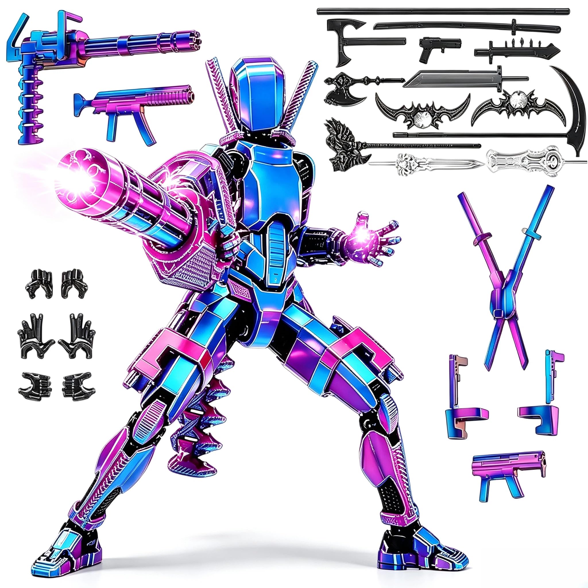 Titan 13 Action Figure, 3D‑Printed Multi‑Jointed Articulated Dummy 13 Robot | Mode Posabl…