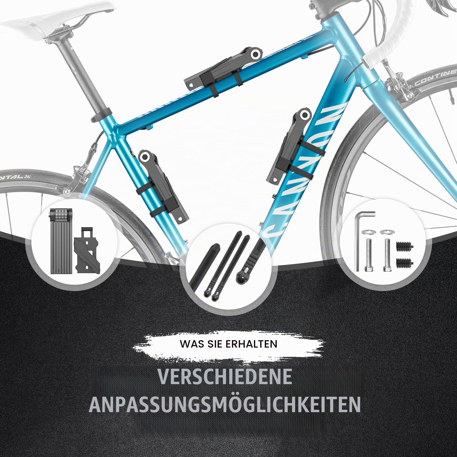 IMAYCC Fahrradschloss Faltschloss Hohe Sicherheit, 120CM Faltschloss Fahrrad Zahlenschloss, Robustes Bike Lock mit Halterung, Extra Hohen Diebstahlschutz für alle Fahrräder, E-Bikes, etc. (1.4kg)