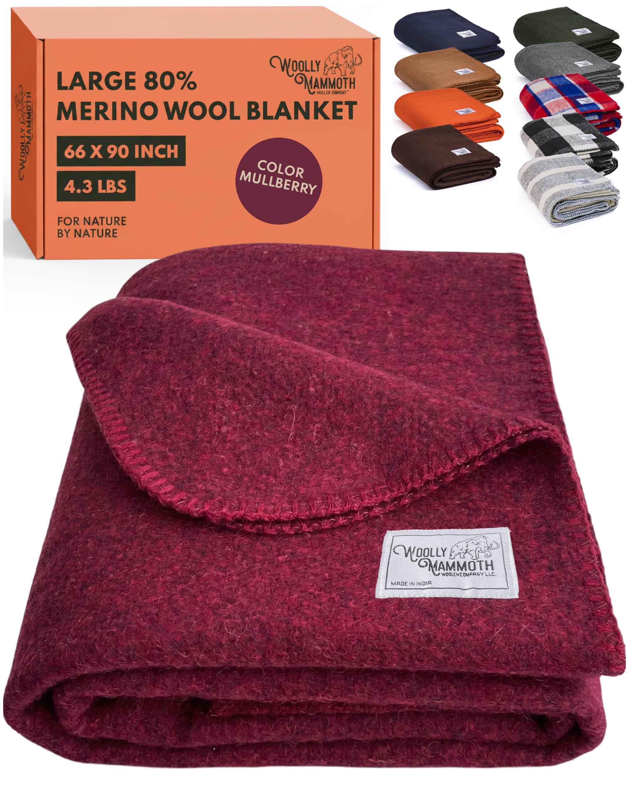 Woolly Blanket Wool Mammoth 登山☆キャンプに☆Woolly Mammoth Wool Merino Essentials Camping Company Woolen アウトドア寝具
