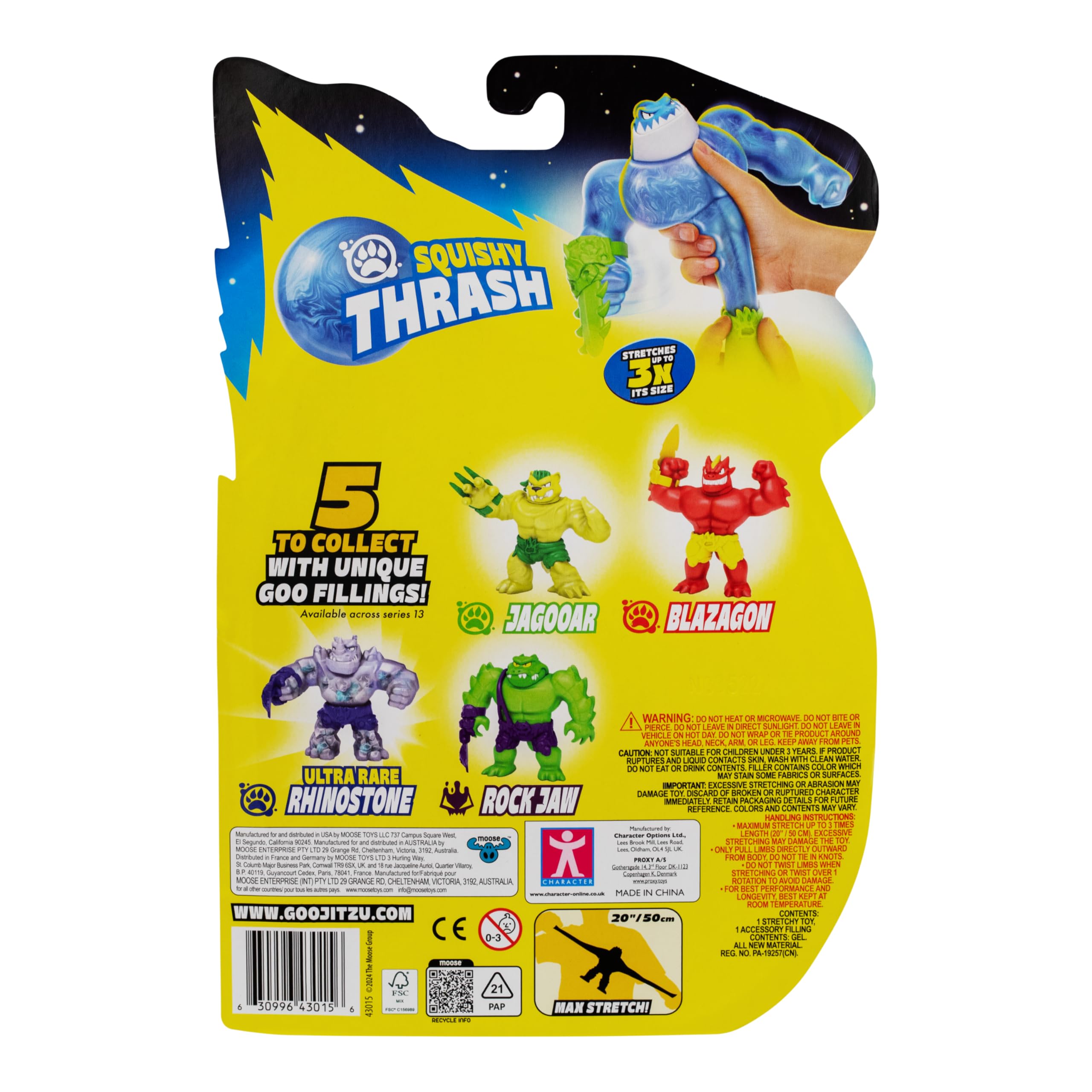 Heroes of Goo Jit Zu - Action figure Trash - Blue/Green - Meteor Madness stretchable toy figure for children 4+