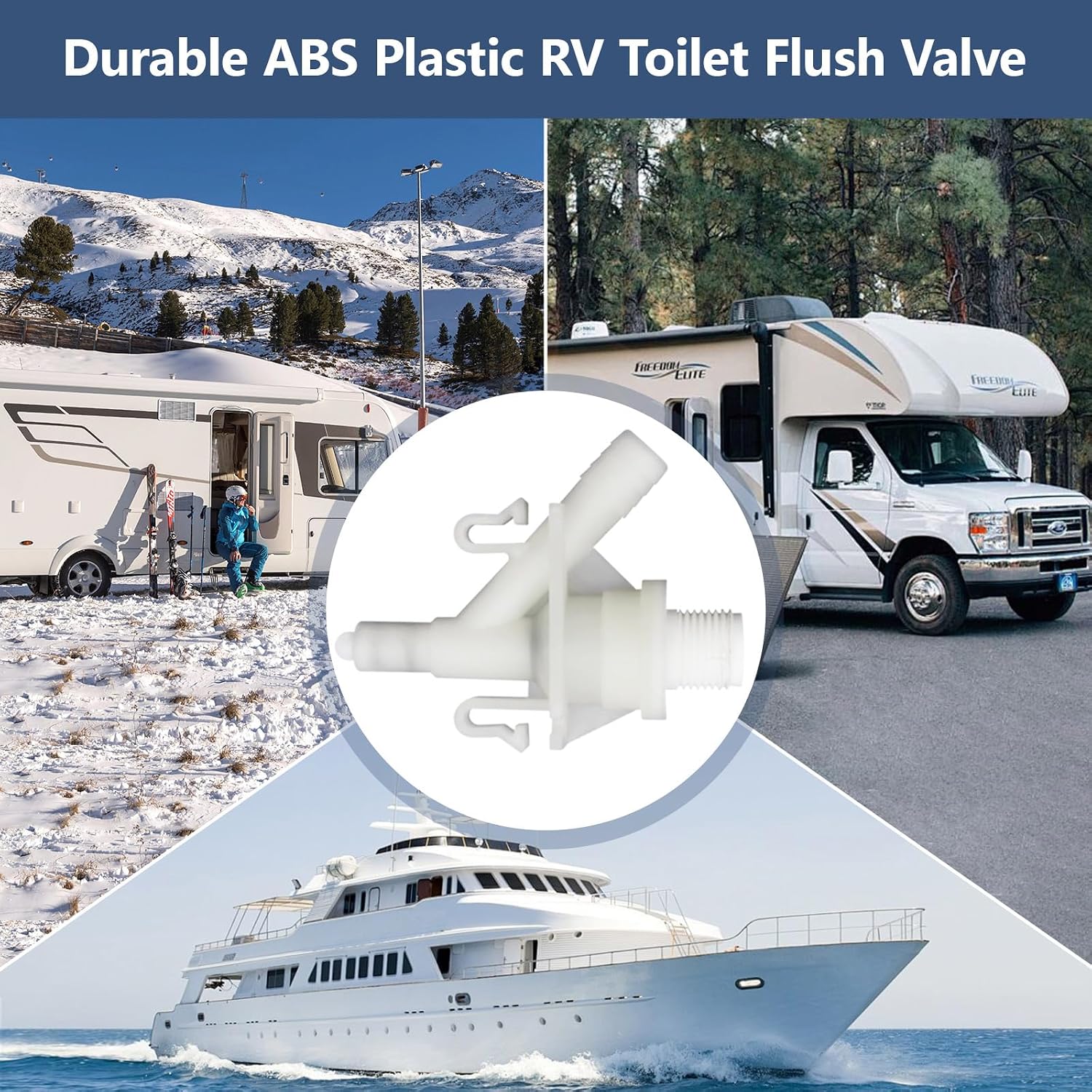 Upgraded RV Water Valve Repair Kit for Pedal Flush Toilets, Compatible with Sealand Dometic 300, 301, 310, 311, 320, 321, Freeze-Resistant Materials, Replacement Number 385311641