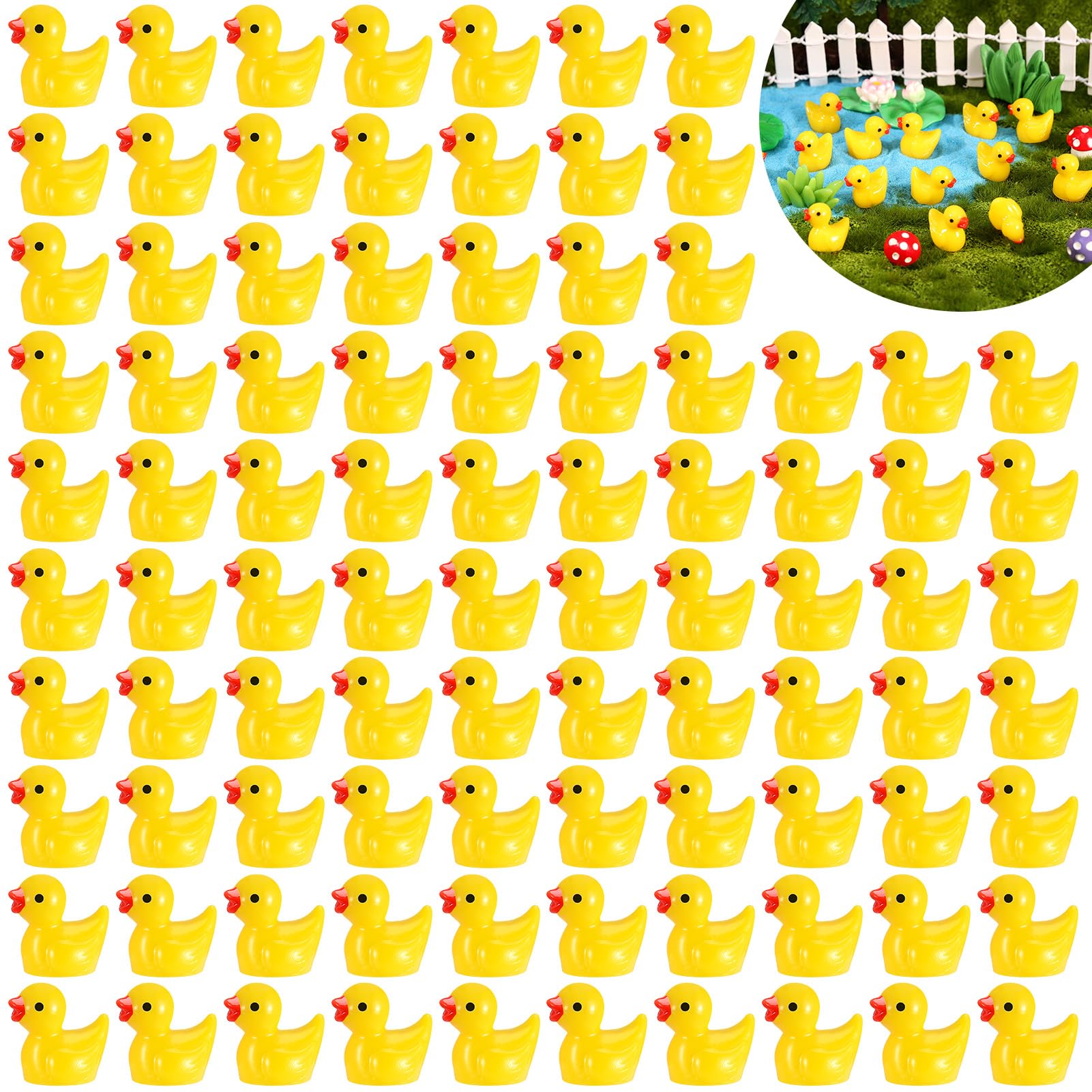 120 Mini Anatre Glitterate In Resina: Divertenti Giocattoli Da Nascondere Per Decorazioni E Bomboniere