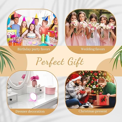 Miniatura 7 de Juexica 180 piezas de espejo compacto redondo a granel, mini espejo plegable portátil de bolsillo, espejo pequeño de maquillaje, espejo vintage de