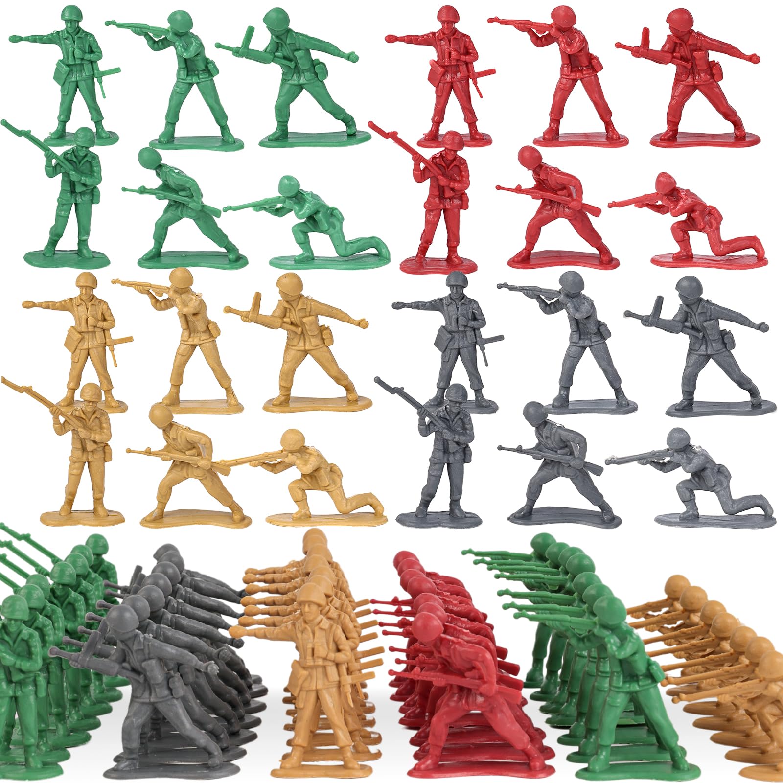 Amazon.com: LovesTown 120PCS Army Men Action Figures, Plastic Toy ...