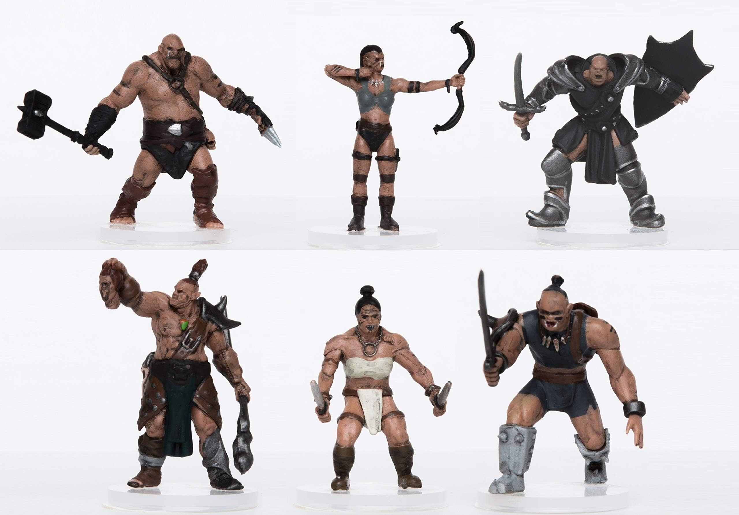 Role 4 Initiative Characters of Adventure - Orcs Party of 6 - Plastic Miniatures for D&D or Pathfinder