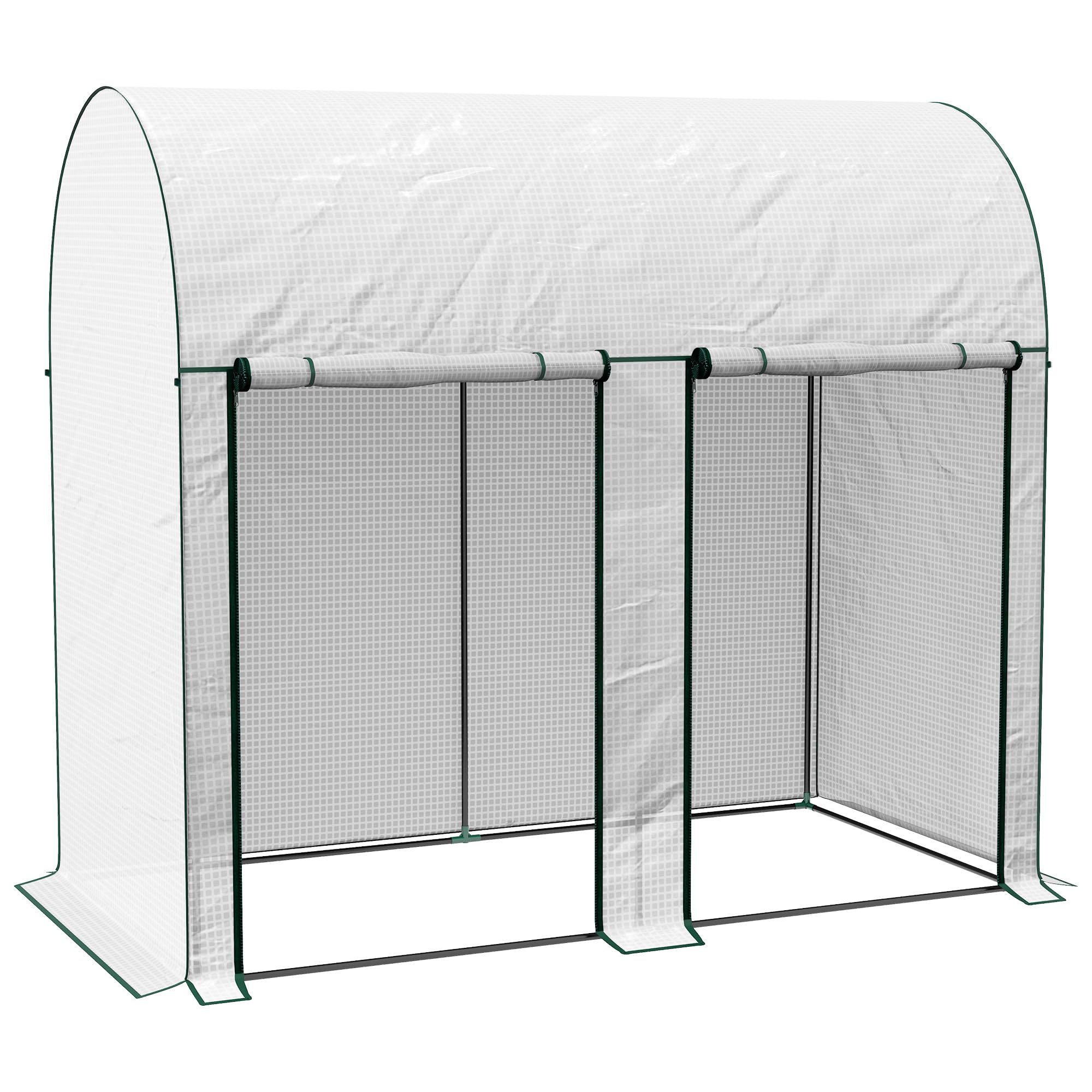 Outsunny Serra Da Giardino 2 Zone - 100x80x150cm Con Copertura PE E Ventilazione - Foto 9