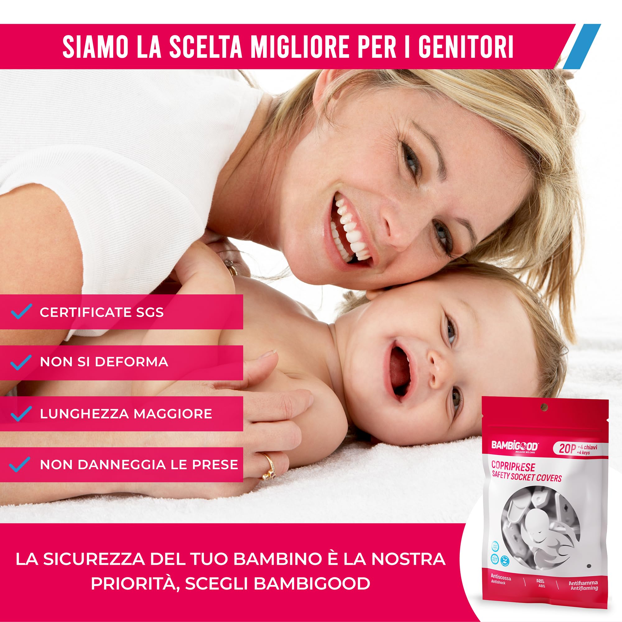 Copriprese per Bambini 16A 10A Set 24 Protezione Prese Corrente Universali Sicurezza Casa