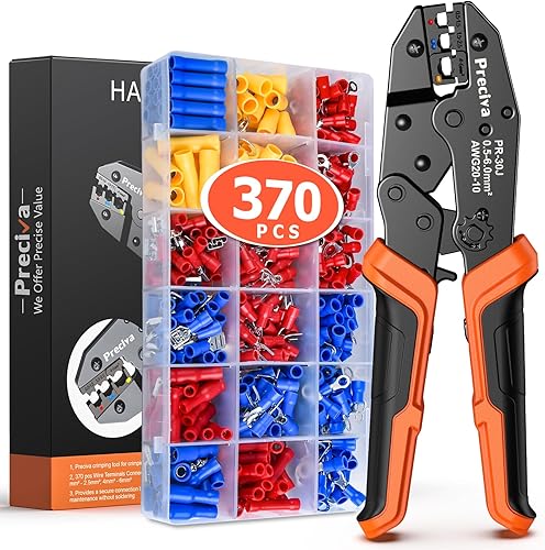 Preciva AWG20-10 - Kit de herramientas de crimpado de terminales de cable con nuevo diseño de mango, herramienta de crimpado de trinquete aislada disponible en Yaxa Guatemala