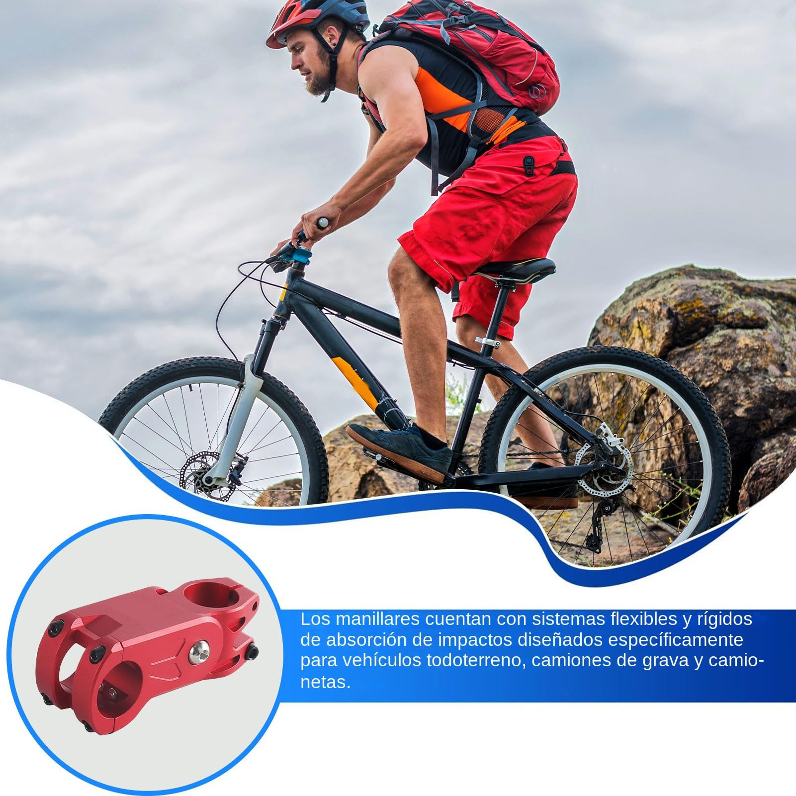 Aufhängung für Fahrradzubehör aus Aluminiumlegierung | Leichter Fahrradlenker für Gravel Trails, Training, Reisen, Reisen