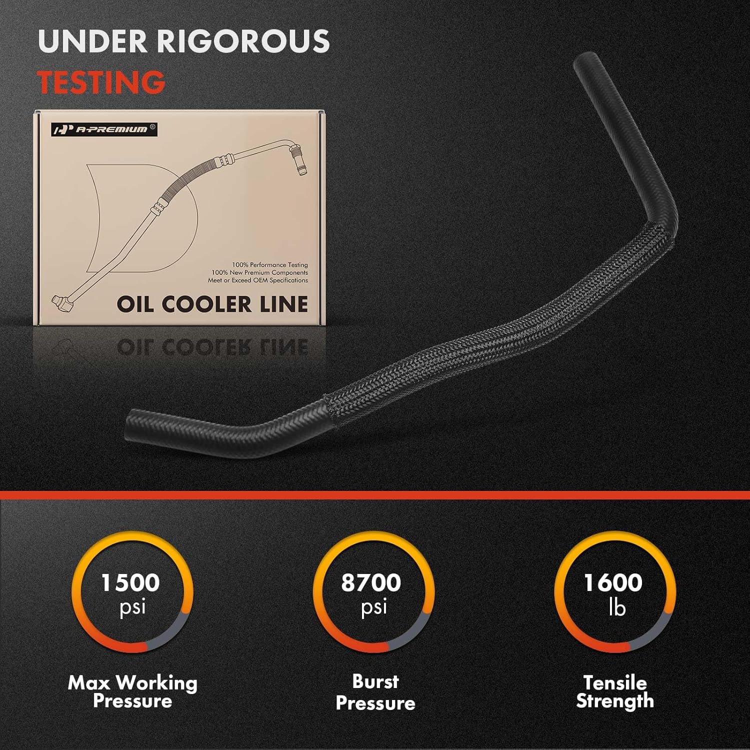 A-Premium Engine Oil Cooler Line Hose Assembly Compatible with Ford Escape & Mercury Mariner, 2008