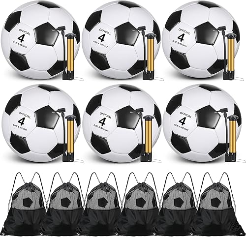 Ceenna 6 unidades de suministros de donación de caridad cristiana desinflados a granel con bolsa de inflado, tamaño oficial, operación deportiva