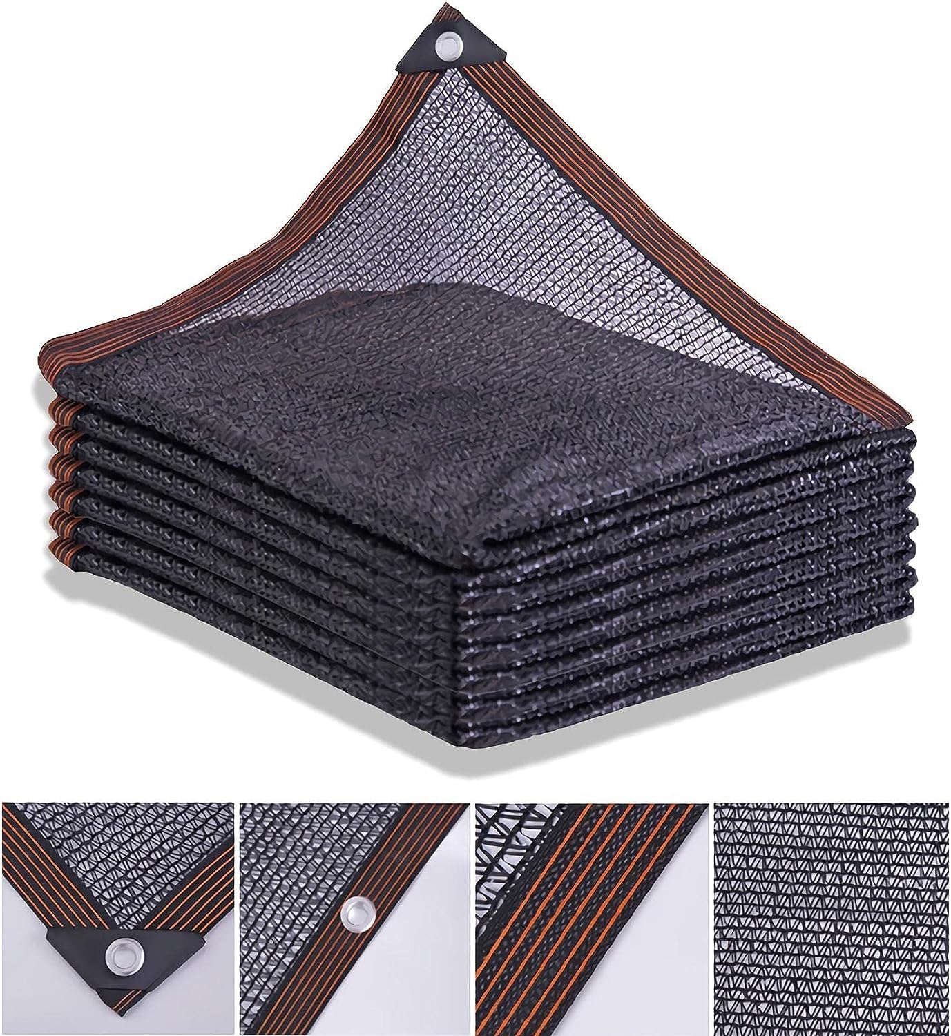 KLGFBDC 5x5m Sun Shade Sail for Garden Fence with 50% 55% UV Protection for Terrace Balcony Garden Pool and Greenhouse.