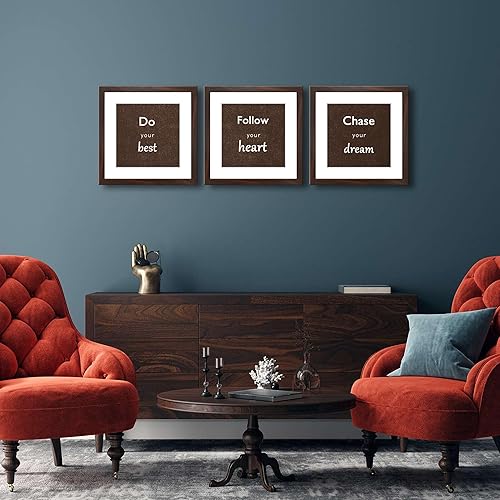 Vista 307 de Juego de 6 portarretratos de 5 x 7 con cristal real para fotos de 4 x 6 con paspartú o 5 x 7 sin paspartú, para pared o mesa, marcos de fotos