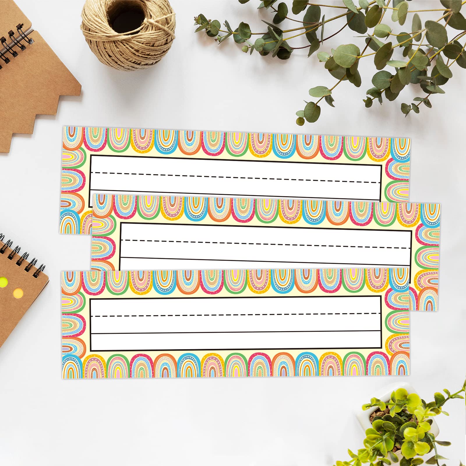 Snapklik.com : Pack Of 50 Boho Nameplates For Student Desks Classroom ...