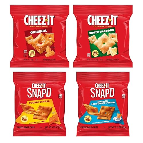 Miniatura 7 de Cheez-It Galletas de queso, galletas horneadas, aperitivos para el almuerzo, paquete variado (42 paquetes)