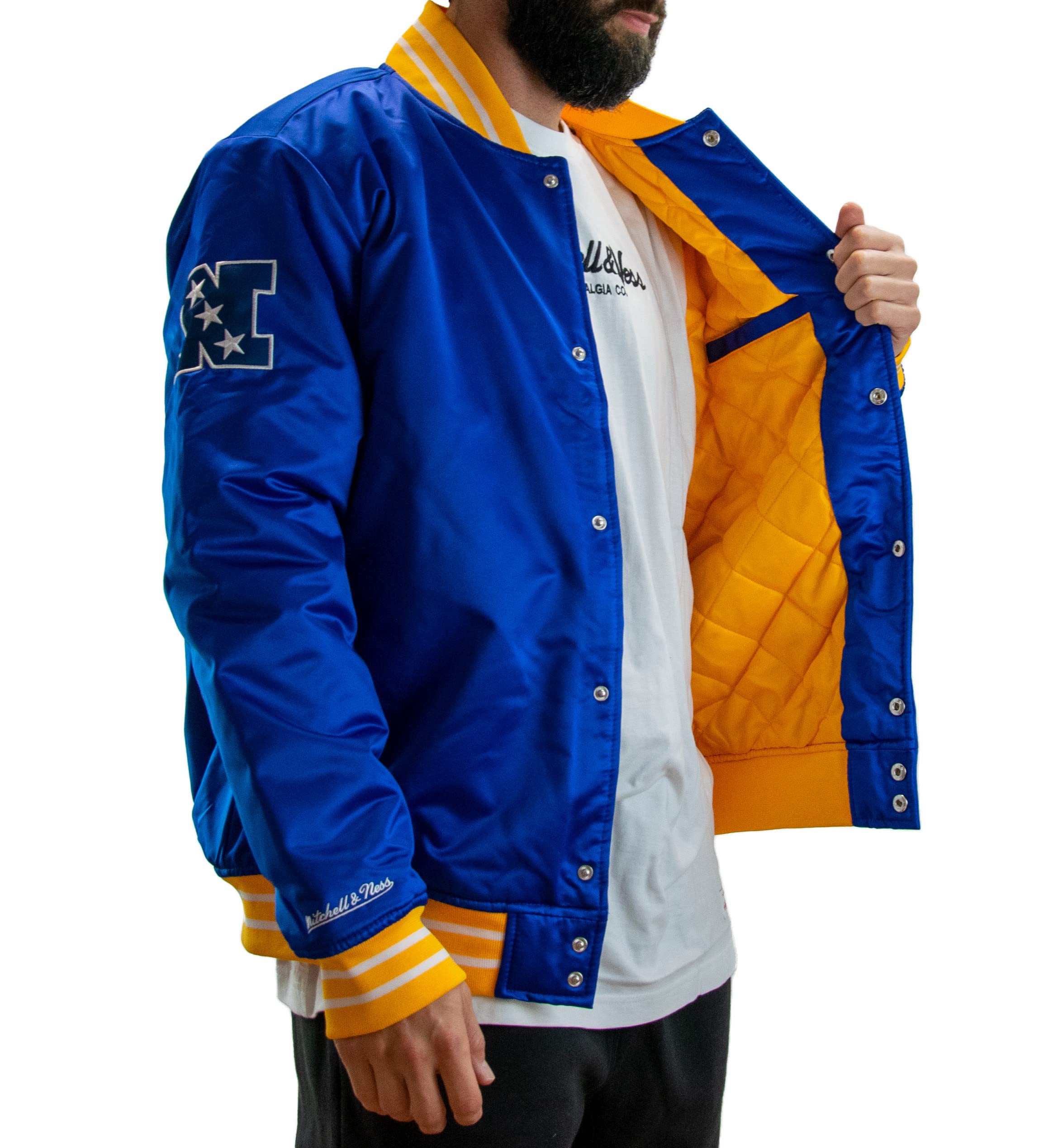 Mitchell & Ness Chaqueta de sat?n pesada de la NFL