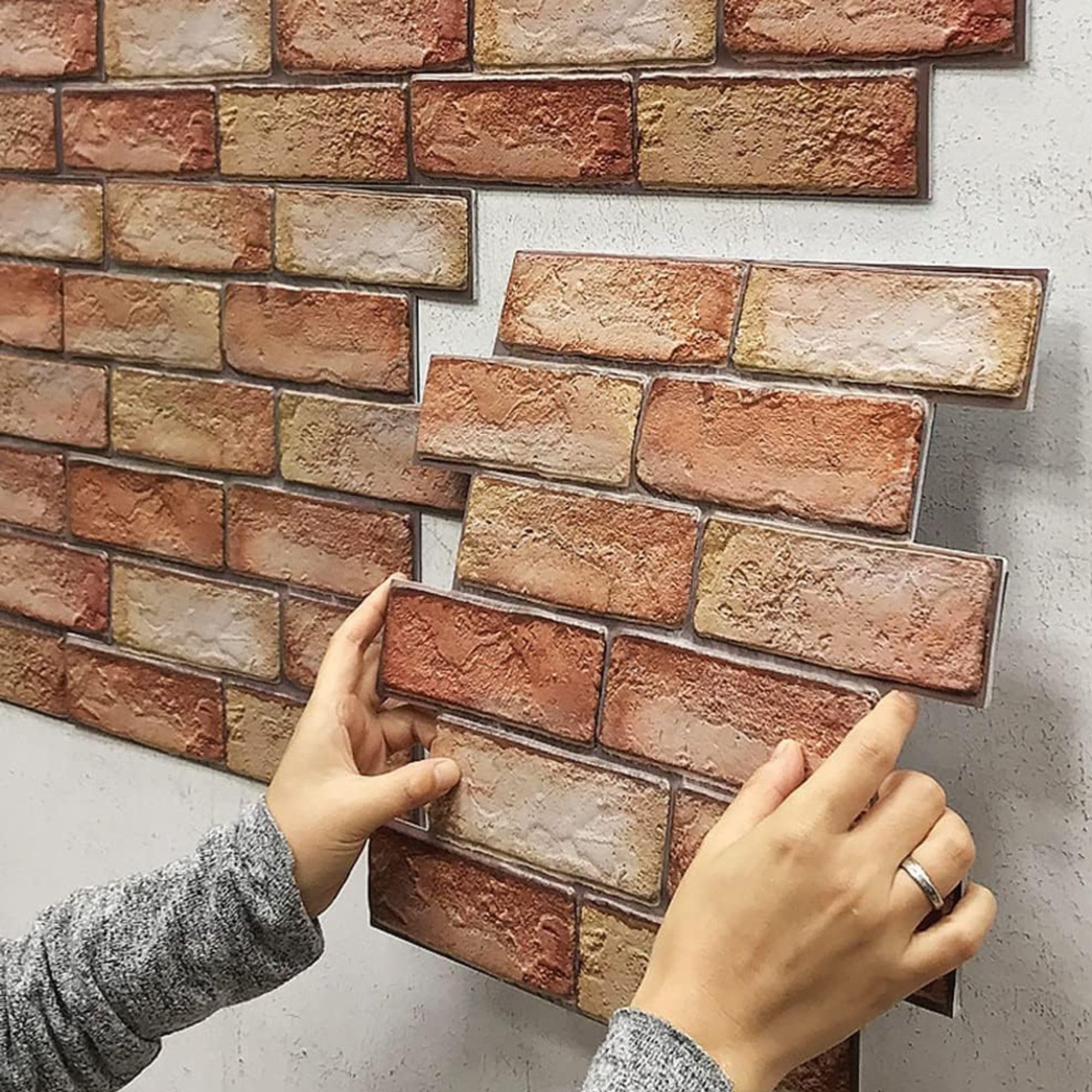 CiCiwind Grau Steinoptik Tapete 42×500cm 3D Klebefolie Selbstklebend