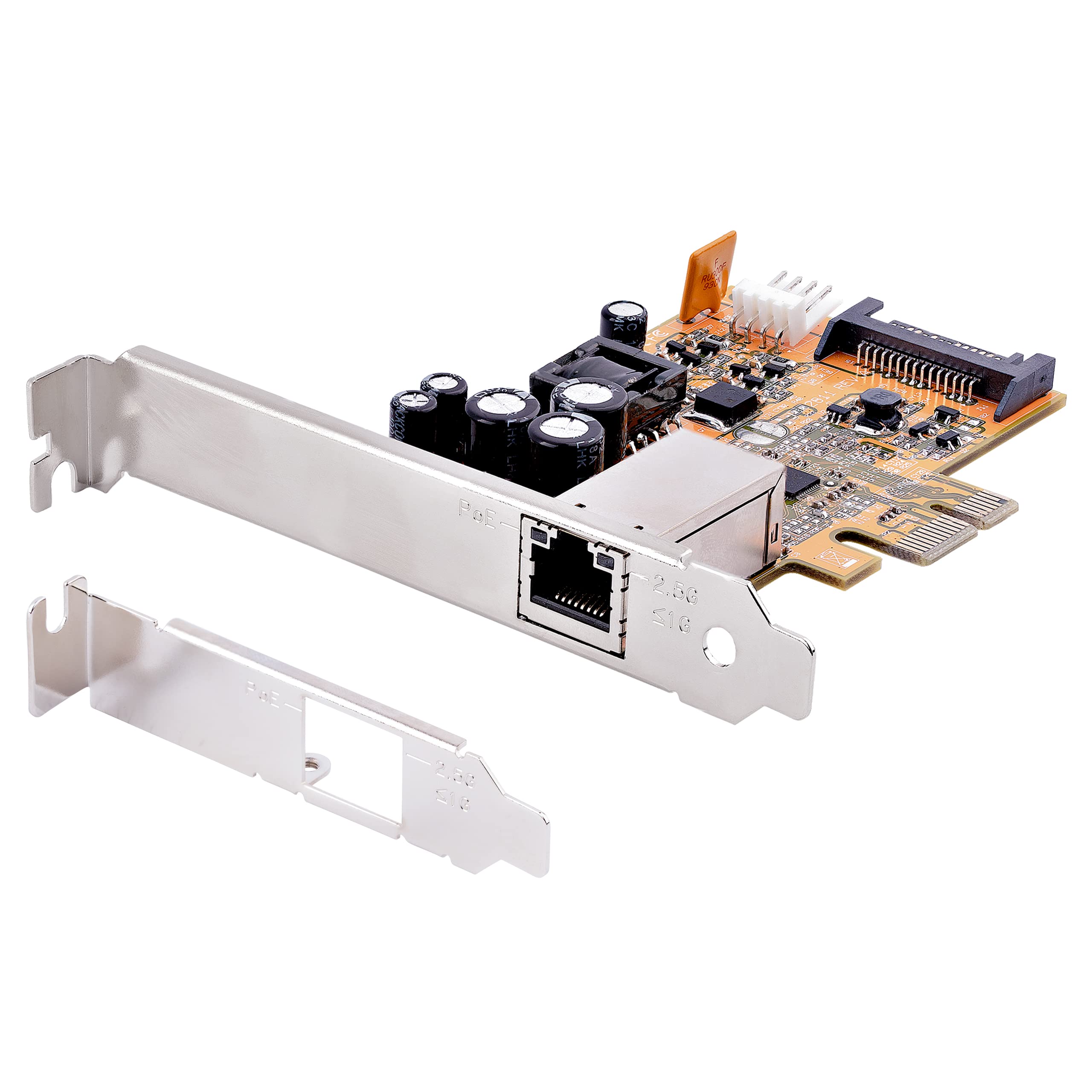 StarTech Tarjeta de Red PCIe 2,5Gbps PoE NBASE-T RJ45 (ST1000PEXPSE) | Suministra 30W PSE por un solo cable Cat5e, Alimenta sin inyector PoE, Chipset Realtek RTL8125B