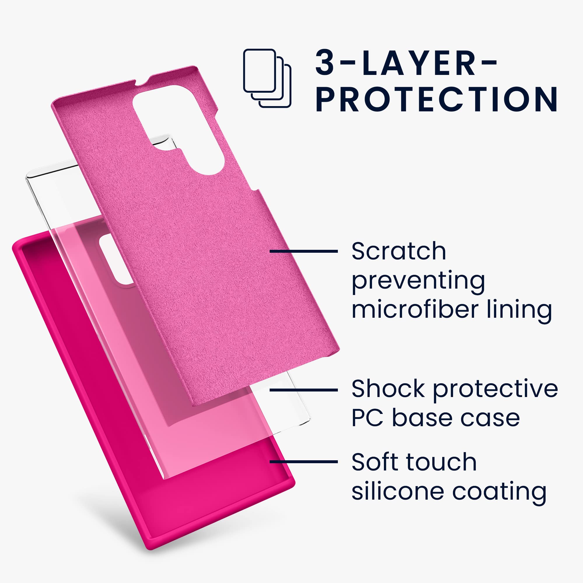 Image secondaire de Coque Rose Fluo pour Samsung Galaxy S22 Ultra - Protection Souple en TPU