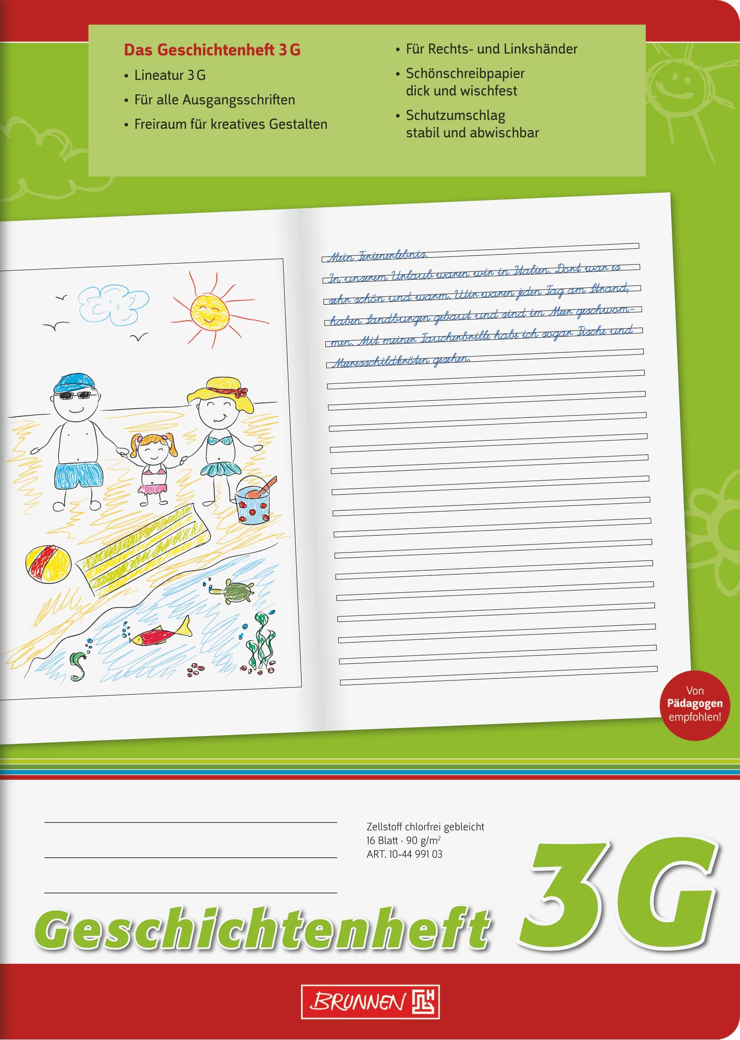 Brunnen – 104499103 Story Pad Class 3 (A4 16 Sheets Line Style 3G)