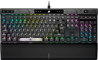 Corsair K70 MAX RGB Magnetic-Mechanical Wired Gaming Keyboard - Adjustable Actuation MGX Switches - PBT Double-Shot Keycaps - iCUE Compatible - QWERTY UK Layout - Black