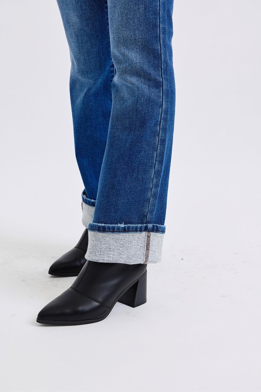 Judy Blue Mid Rise Bootcut Jeans with Thermal Lining - Image 4