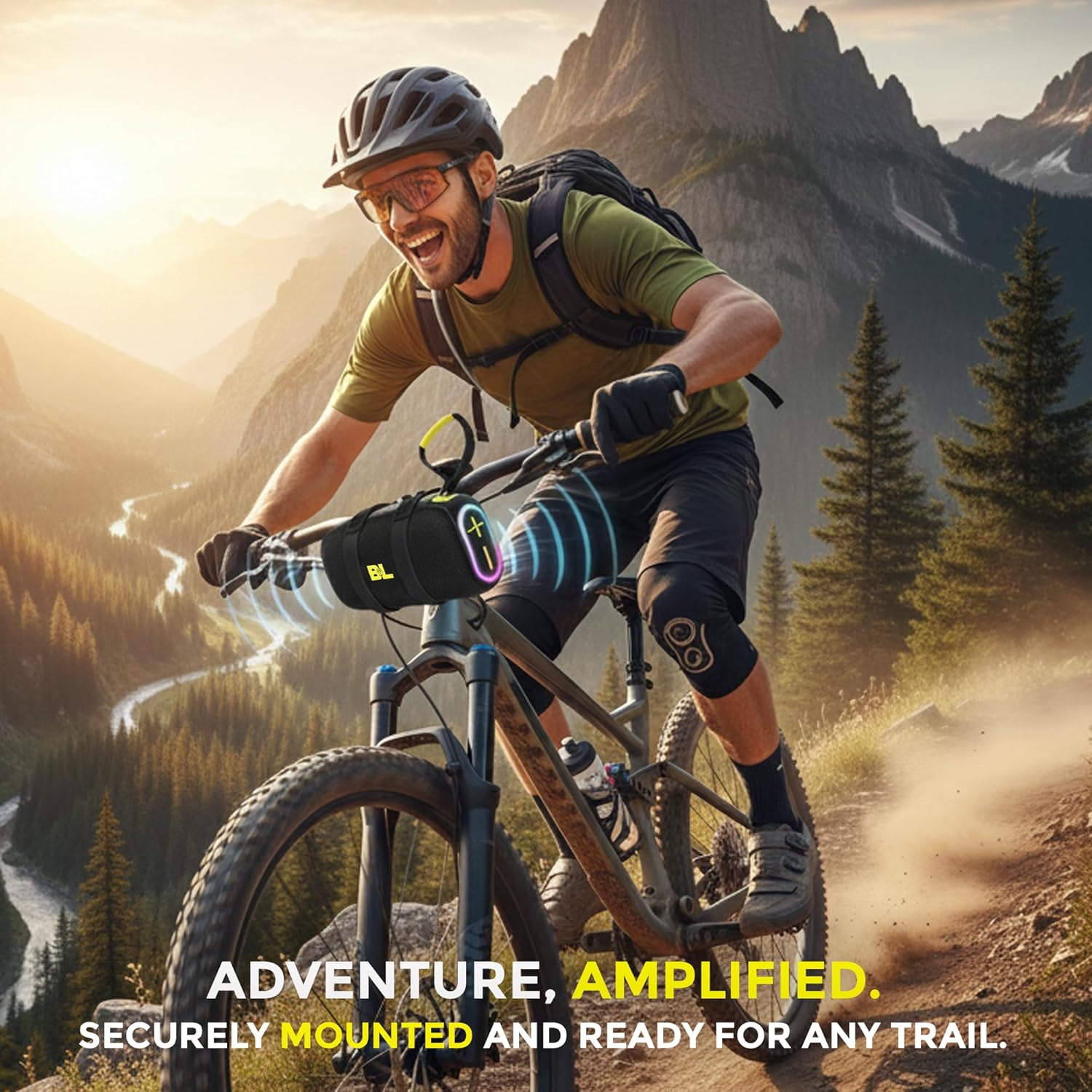 B&L Portable Speaker - 30W Deep Bass, Waterproof IPX7, LED Lights, Up to 25H Playtime, AUX, USB, TF Card, Type-C Ports - Ideal for Travel, Home, Party, Beach, Gift