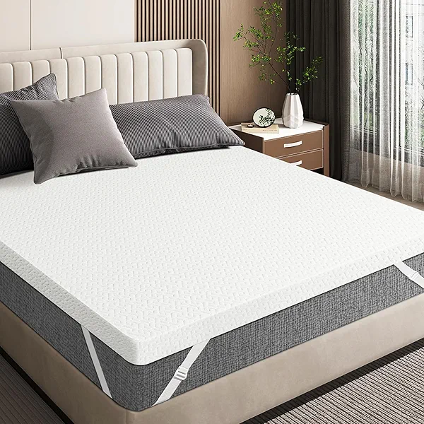 Czpalo 3 Inch Gel Memory Foam Mattress Topper Full, Cooling Mattress Topper with Removable & Washable Cover, CertiPUR-US Certified