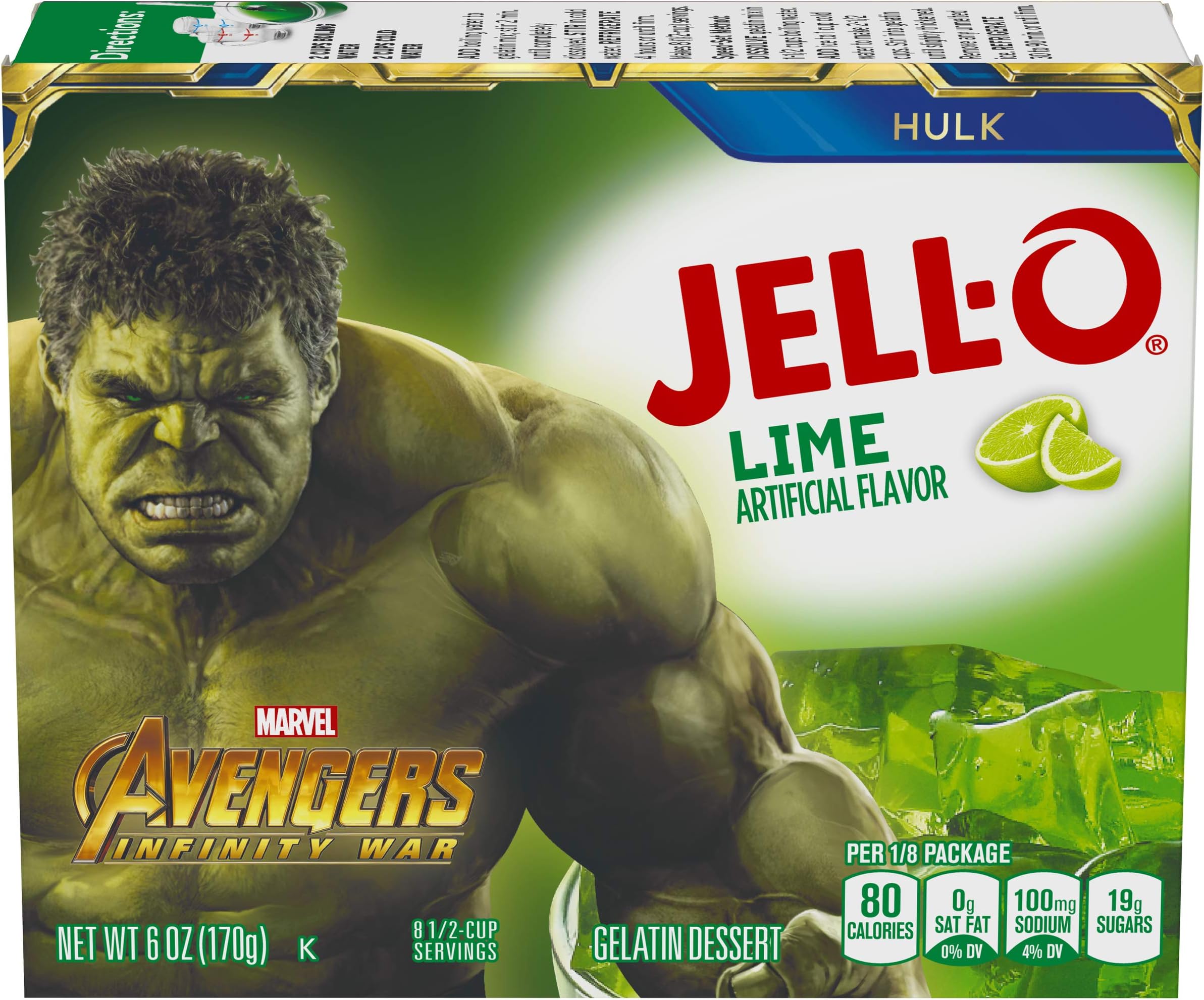 JELL-O Lime Gelatin Dessert Mix (6 oz Box)