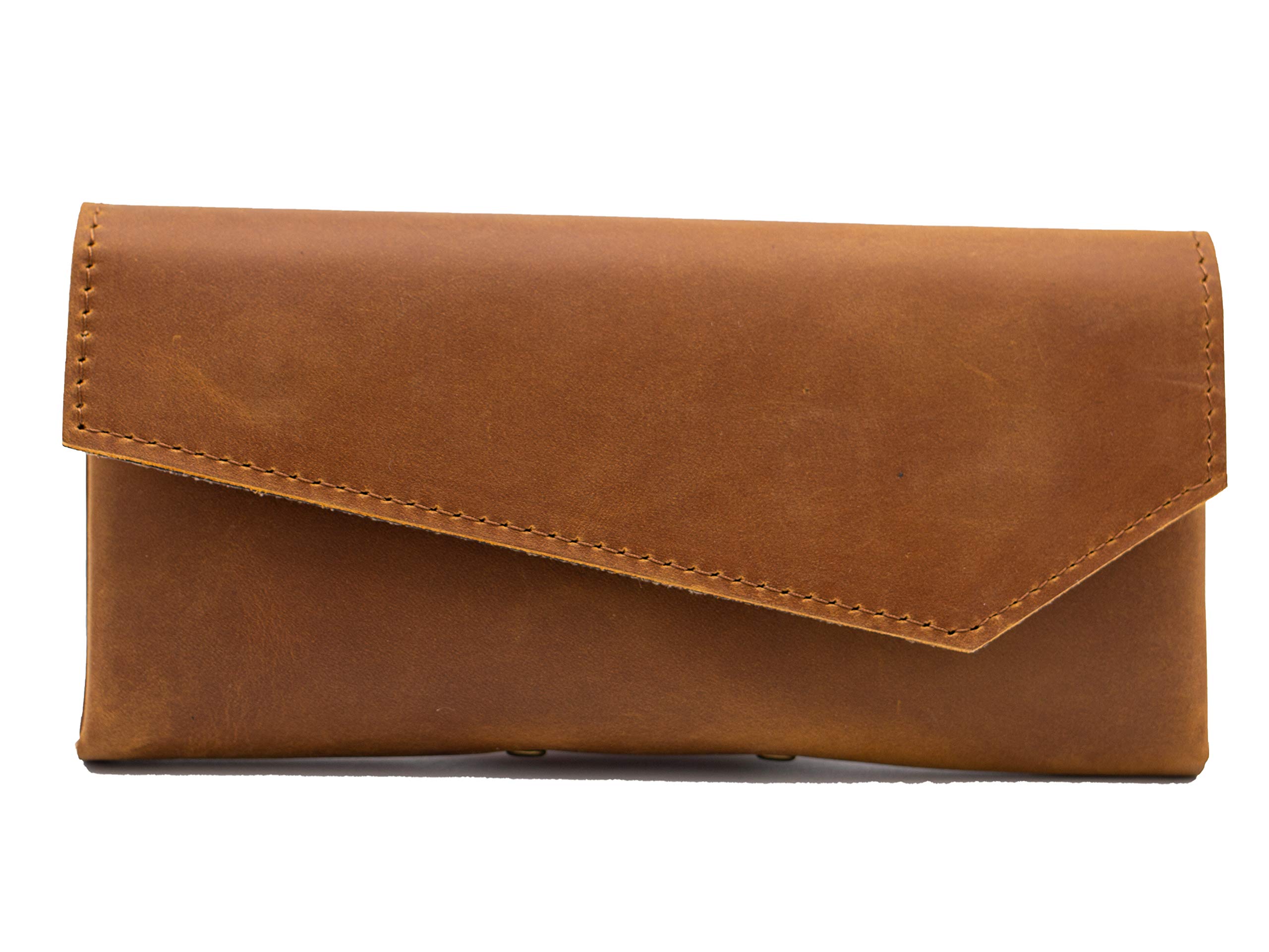 skaard Etui à Lunettes | Damme & Homme | Cuir Véritable | Look Vintage | Marron