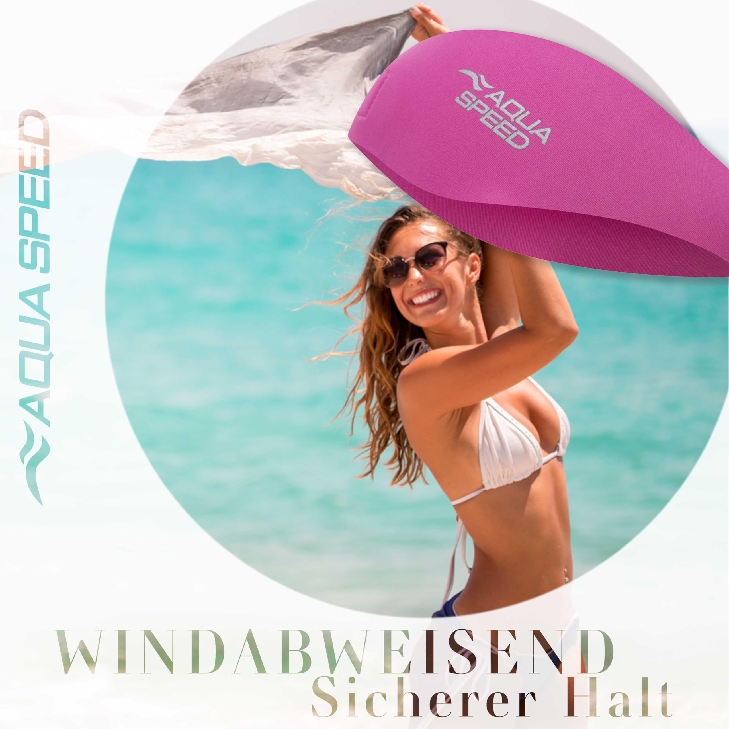 Aqua Speed EARBAND Banda para la Cabeza Neopreno Natación Niños Adultos