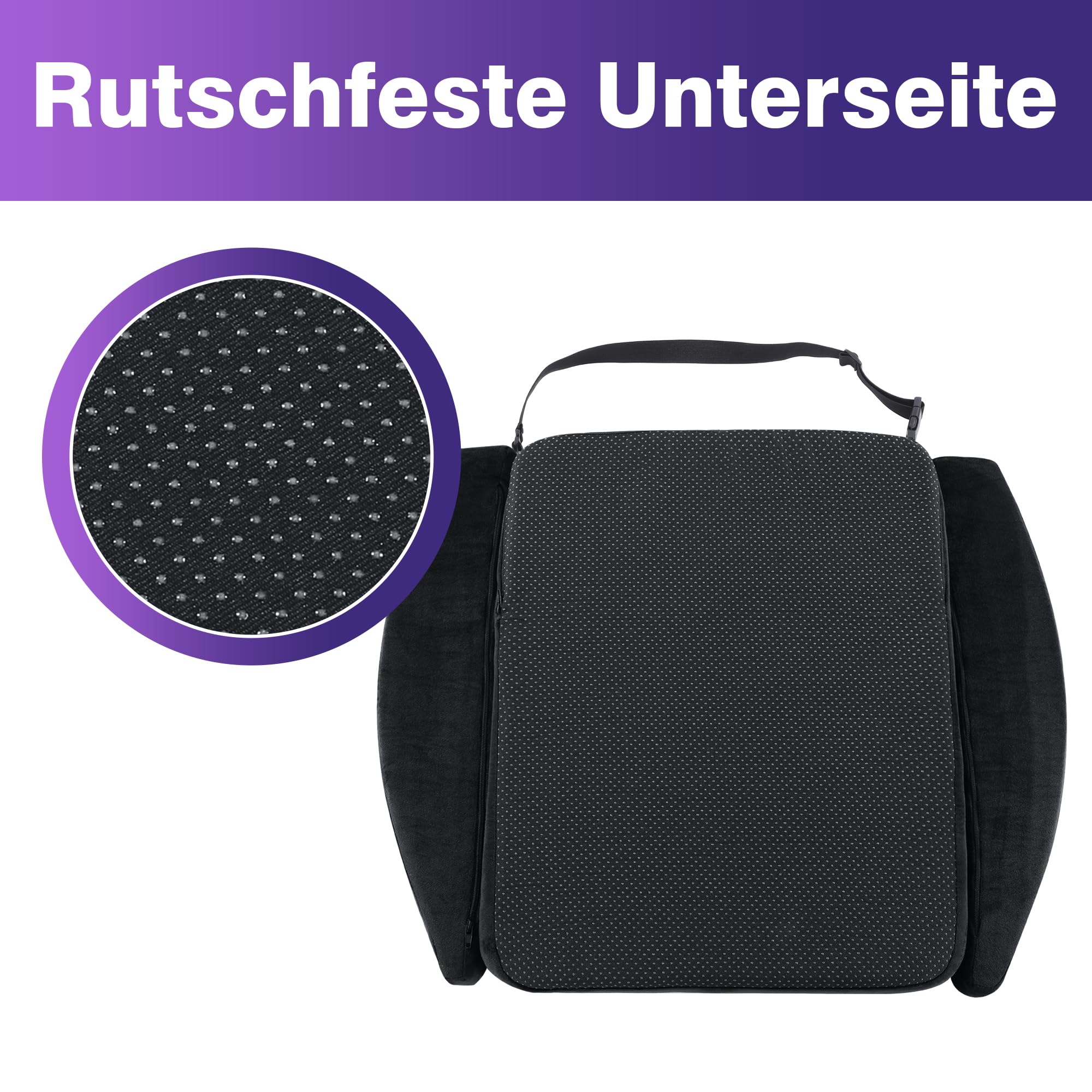 Gaming-Stuhlkissen für langes Sitzen, Kissen zur Linderung von Steißbeinschmerzen für Bürostühle (schwarz)
