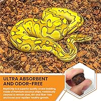 Vista 4 de ReptiChip - Sustrato de reptil con chips de coco de 72 cuartos de galón de capacidad, bloque de cáscara de coco orgánico comprimido para hábitat