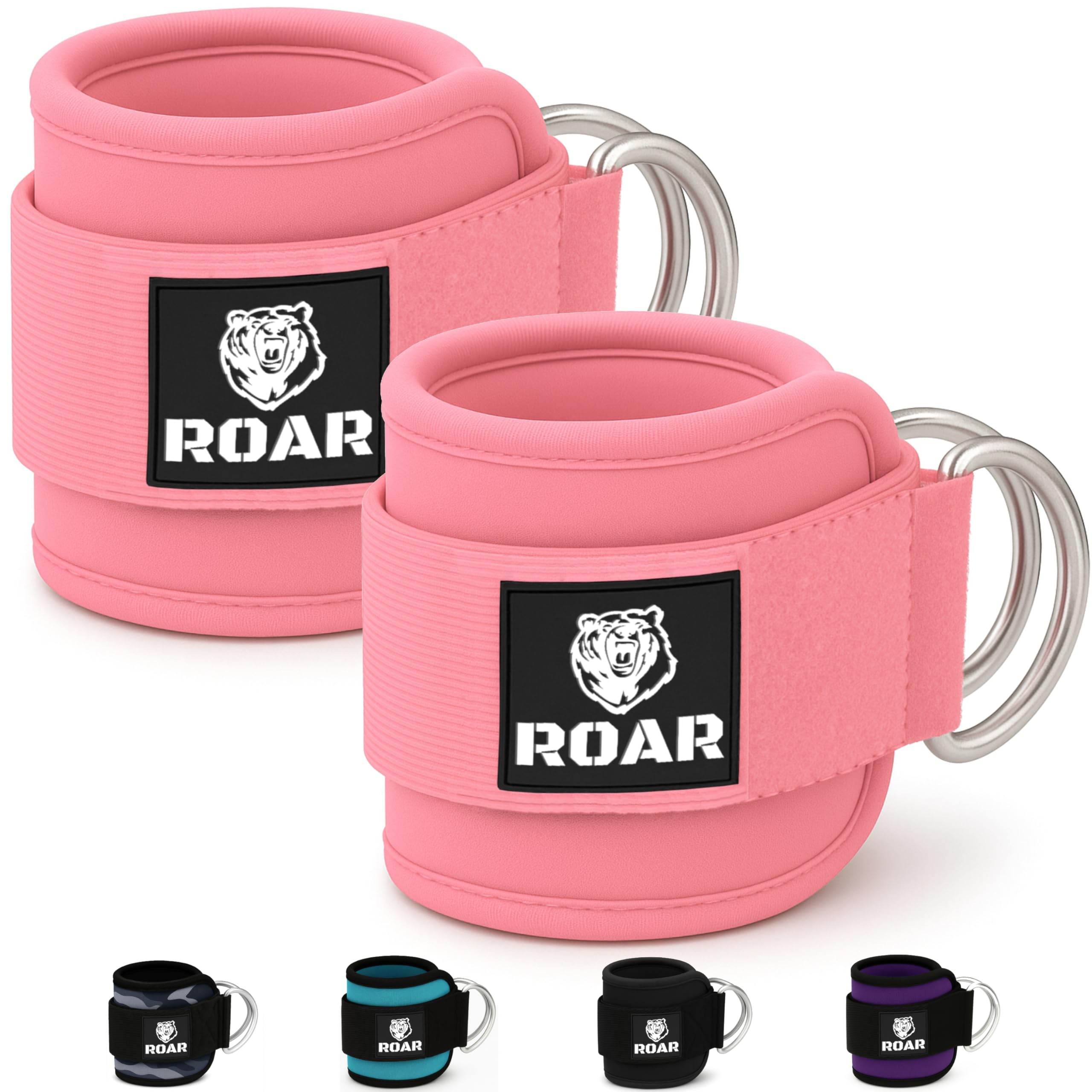 Roar® Chevillères Poulie, 2 Bracelets De Cheville Pour Gym, Chevillère Pour Machine à Poulie (Néoprène