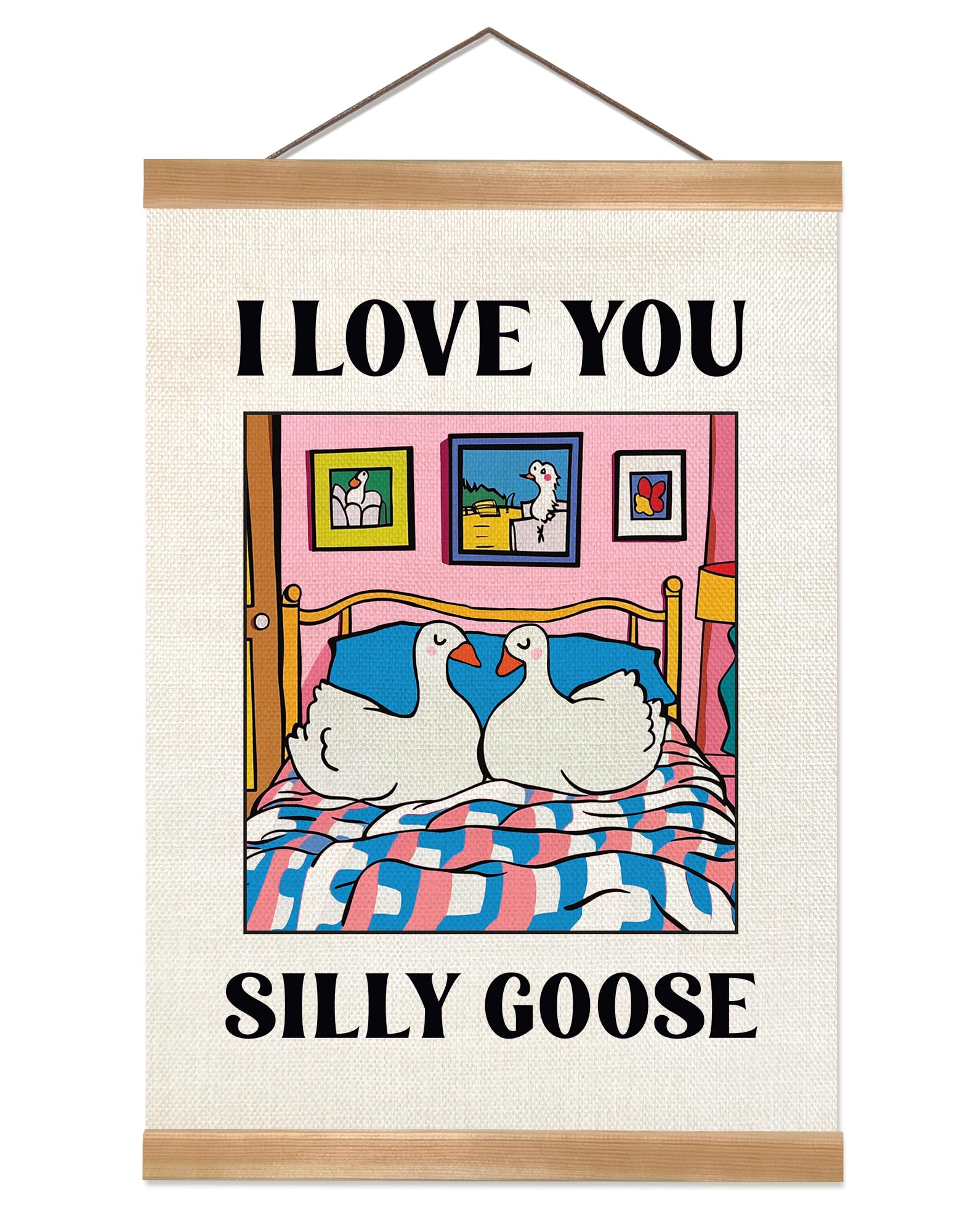 ZTGDA Funny Goose Couple Wall Art -I Love You ...