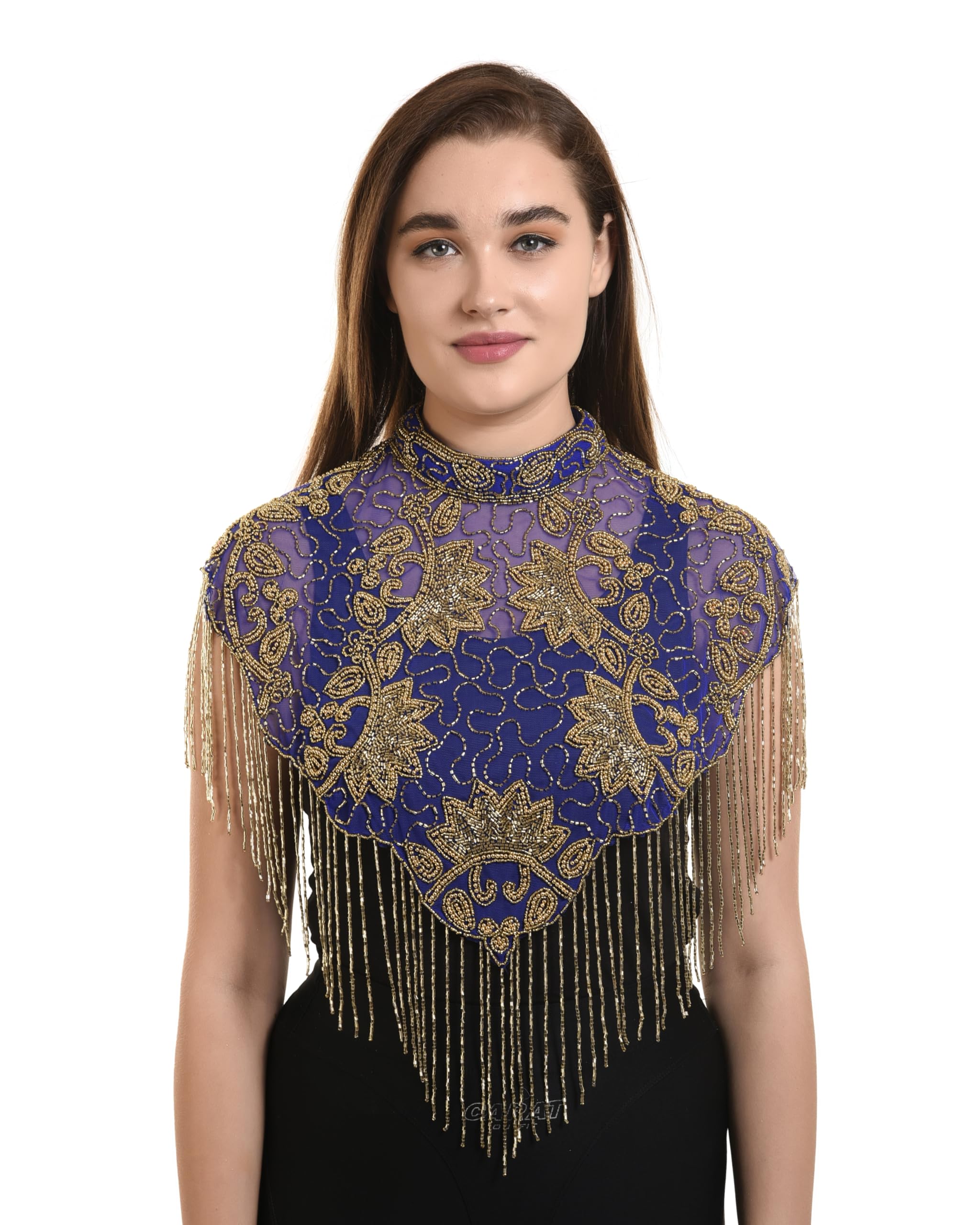 Women's Net poncho Capes Embroidery-picture-11