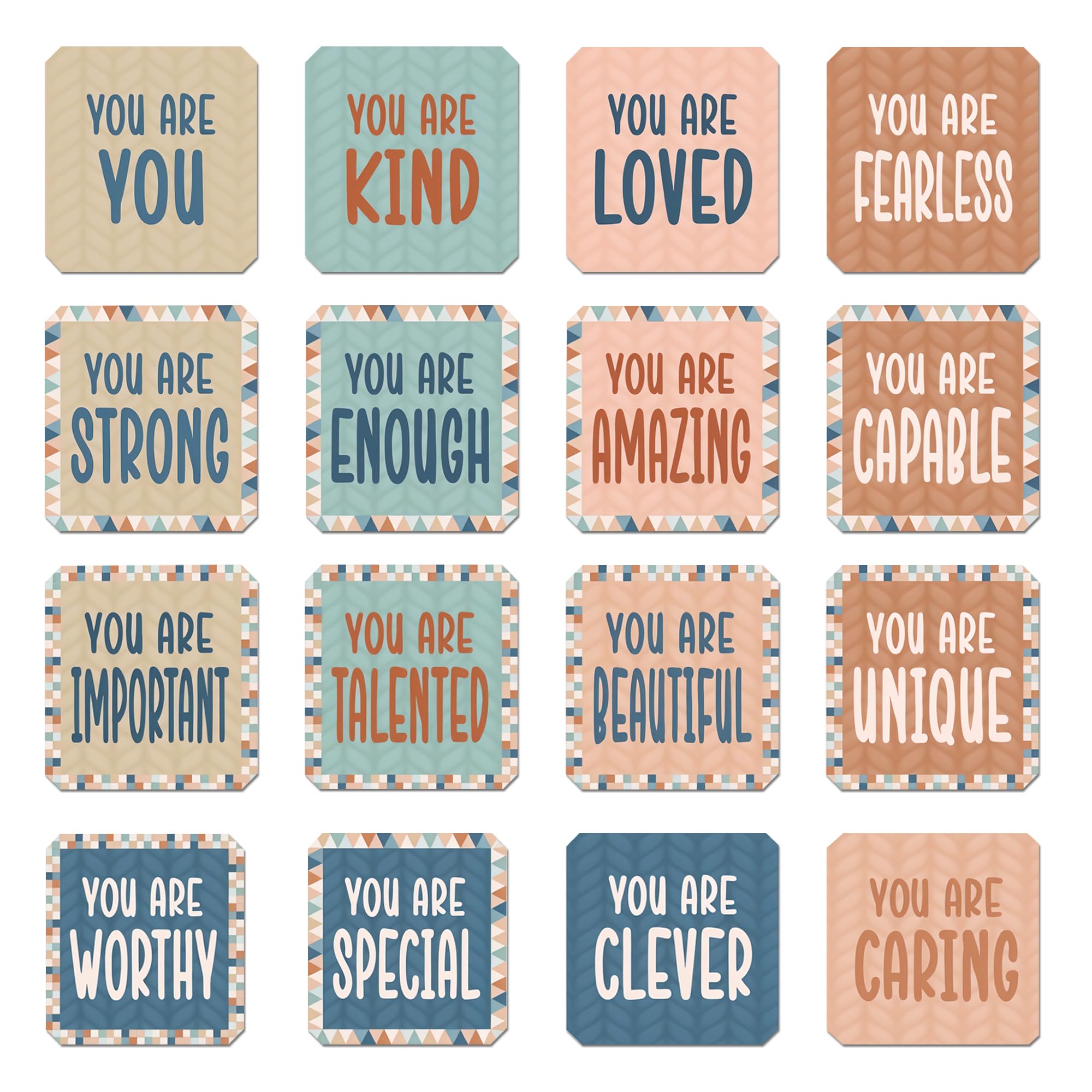 4E's Novelty Boho Classroom Bulletin Board Sets, Boho Motivational Bulletin Board Decorations & Positive Affirmations School Wall Decor Classroom (Affirmations)